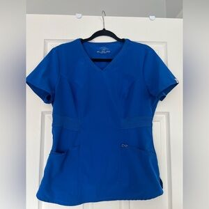 Cherokee Infinity Royal Blue Scrub top size M